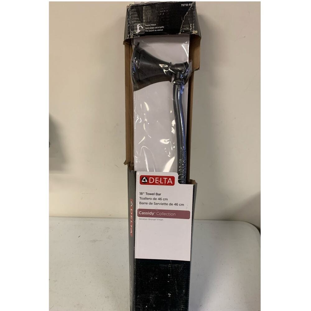 DELTA Cassidy 18-in Wall Mount Towel Bar in Venetian Bronze